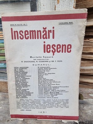 Revista Insemnari Iesene nr.1/1939 foto