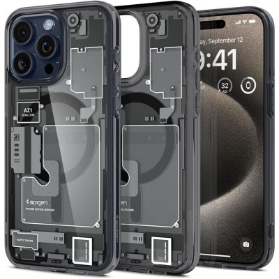 Husa Spigen Ultra Hybrid Mag MagSafe pentru Apple iPhone 15 Pro Max Negru foto