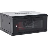 Cabinet metalic de perete 19&quot;, tip rack wallmount, 4U 600x450 mm, Xcab Negru