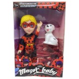 Papusa Miraculous Motan Noir Mini, Plastic, Multicolor, Pentru Fete, 3 ani+