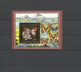 TOGO 1990 FAUNA FLUTURI SI CIUPERCI - GOLD FOIL, Nestampilat