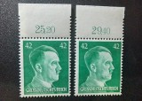 Gro&szlig;deutsches Reich-1944-Hitler Definitive (Michel 801 / 900) MNH Pereche de Margine Superioară cu Numere de Coală 25,20 și 29,40 -Bn1