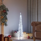 Gossi con de lumina cu led decorativ, alb rece, 90 cm, acrilic