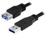 Cablu USB 3.0 USB A la USB A 2m Negru
