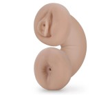 Masturbator Dublu Tasha Glow in the Dark, Natural, 13.3 cm