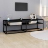 VidaXL Comodă TV, negru, 140x40x40,5 cm, sticlă securizată