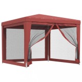 Cumpara ieftin Cort de petrecere cu 4 pereti din plasa, rosu, 3x3 m, HDPE