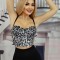 M786-9918 Bustiera casual/elegant cu bustul buretat si print leopard