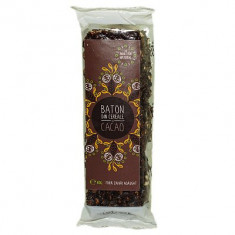 Baton cacao cu indulcitor natural (Stevie si Erytritol), 40g, Sweeteria