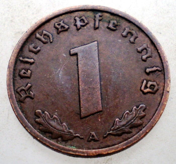 B.088 GERMANIA 1 REICHSPFENNIG 1938 A