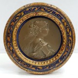 Profil de tanar, Medalion din bronza, Secol XIX