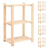 Etajera cu 3 niveluri, 5 buc., 60x38x90 cm, pin masiv, 150 kg