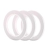 Set 3 benzi adezive Fepito, 30 m x 6 mm, bumbac, alb