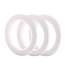 Set 3 benzi adezive Fepito, 30 m x 6 mm, bumbac, alb