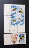 Cuba 1965 Crăciun (Navidad 1965-1966) Păsări C&acirc;ntătoare Bloc Margine de Coală + Timbru cu Cupon 5v Ștampilat - A90