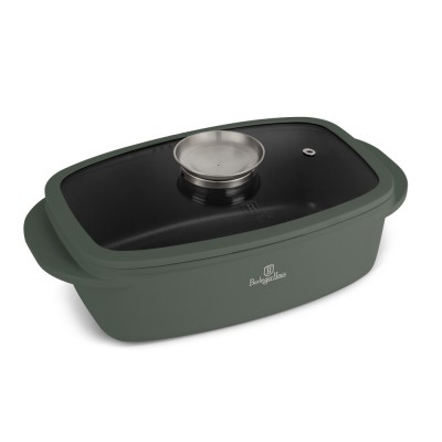 Tava copt cu capac sticla si sistem aroma knob, BerlingerHaus, Green Mate, BH/8775 foto