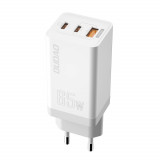 &Icirc;ncărcător De Perete USB Rapid Dudao GaN De 65 W / 2x USB Tip C Cu &icirc;ncărcare Rapidă (nitrură De Galiu) Alb (A7xs Alb) A7XS WHITE