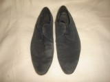 PANTOFI BARBATESTI ALBASTRII DE PIELE INTOARSA MARIMEA 43 ORIGINALI