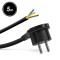 Stecher cu clema cablu 5m 3x1.5mm2 cu fire libere negru delight