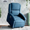 Fotoliu Rabatabil cu Ridicare Gossi Albastru Catifea, 71x86.5x99.5 cm, Motor Electric, Inclinare 135&deg;, Confortabil &amp; Durabil