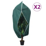 Huse pentru plante din fleece cu fermoar 2 buc 70 g/m&sup2; 2,36x2 m GartenMobel Dekor, vidaXL