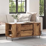 vidaXL Masă de cafea Lemn Vechi 102 x 44,5 x 50 cm Lemn compozit 882687