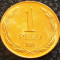 Moneda exotica 1 PESO - CHILE, anul 1989 *cod 3165 A = UNC