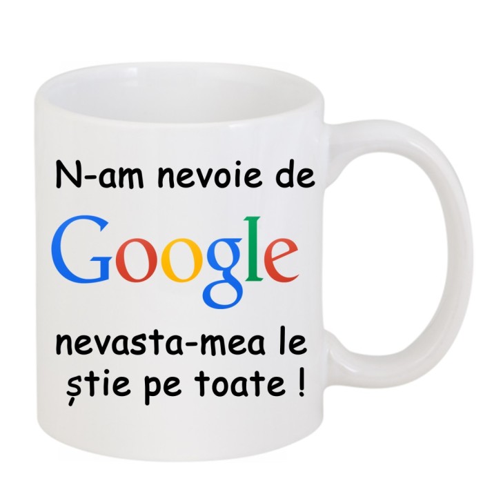 Cana alba personalizata &quot;Sotia le stie pe toate&quot;, INOVATIX&reg;. 330ml