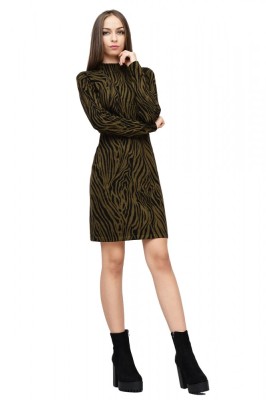 D550-14 Rochie scurta cu guler usor inalt foto