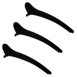 Set Clame de Păr, 3 Bucăți, Monocolore, Negru Mat, 12cm, Oem