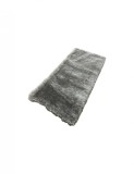 Covor Pufos Gri Inchis 132x60cm Moale Antiderapant Rezistent Apa Dormitor Living Camera Copii