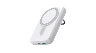 Joyroom Powerbank wireless 10000mAh JR-W050 20W MagSafe cu suport + cablu USB-C - alb foto