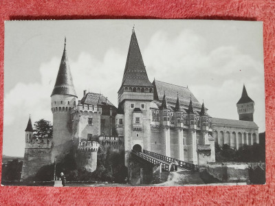 Carte postala, Castelul Hunedoara, 1935 foto