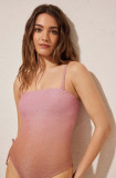 Women&#039;secret costum de baie dintr-o bucată SHIMMER culoarea roz, cupa usor rigidizata, 5527114