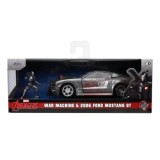 JADA MARVEL MASINUTA METALICA FORD MUSTANG SCARA 1:32 SI FIGURINA METALICA WAR MACHINE