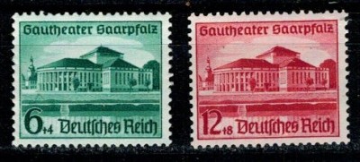 Deutsches Reich 1938 - Gautheater Saarplatz, serie neuzata foto