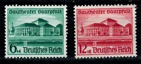 Deutsches Reich 1938 - Gautheater Saarplatz, serie neuzata