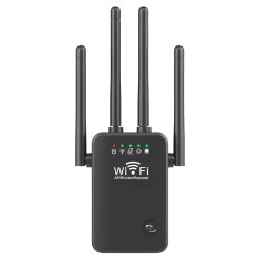 Amplificator Semnal Wireless, 2.4Hz, 4 Antene cu Technologie MIMO, Transfer 300 Mbps, Conexiune WEP, WPA si WPA2, Slot LAN, Negru foto