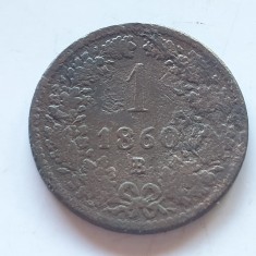 Austria 1 kreuzer 1860 B Franz Iosif