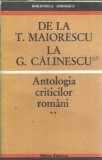 Antologia criticilor romani, volumul 2. De la T. Maiorescu la G. Calinescu - Eugen Simion