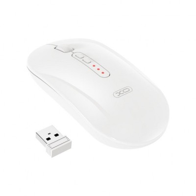 Mouse Wireless XO Design M13 Silent Tri-mode, 1600DPI, BT / Wi-Fi, Alb foto