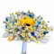 Buchet de Flori Mic Personalizabil cu Floarea soarelui din foita de sapun si Plante Uscate (Multicolor)