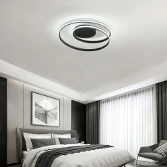 Lustra LED cu telecomanda VECTOR ARCADIA 67W, lumina Rece/Calda/Neutra, Dimabila, Negru ModernLight Concept