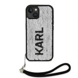 Cumpara ieftin Husa spate reversibila cu paiete Karl Lagerfeld pentru iPhone 13 negru/argintiu