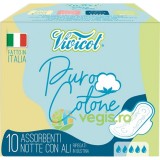 Absorbante de Noapte din Bumbac Hipoalergenic 5 Picaturi Puro Cotone 10buc