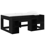 vidaXL Cadru de pat pentru copii cu depozitare Stejar Negru 3422620