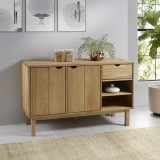 vidaXL Servantă, 114x43x73,5 cm, lemn masiv de pin