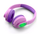 Cumpara ieftin Casti audio over the ear pentru copii Philips Kids, Lighting, Bluetooth, autonomie 28 ore, roz - RESIGILAT