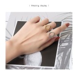 Cumpara ieftin Inel din Argint 925 Rodiat , Model Heart Beaded (Reglabil)