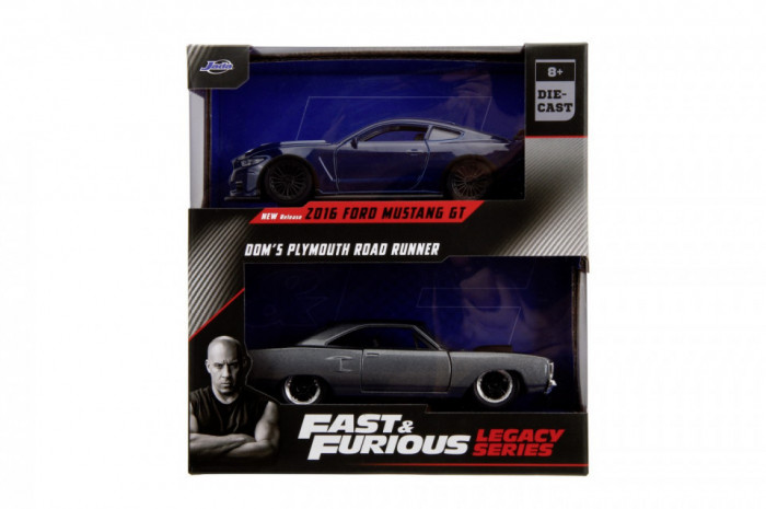 JADA FAST AND FURIOUS SET 2 MASINI METALICE FORD MUSTANG 1:32